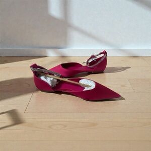 Mango Magenta Women's Flats